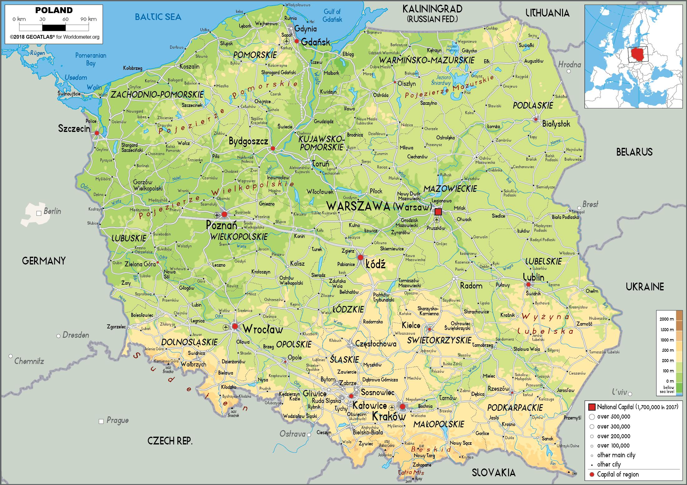 Polen karta Karta som visar Polen och 214 stra Europa Europa 